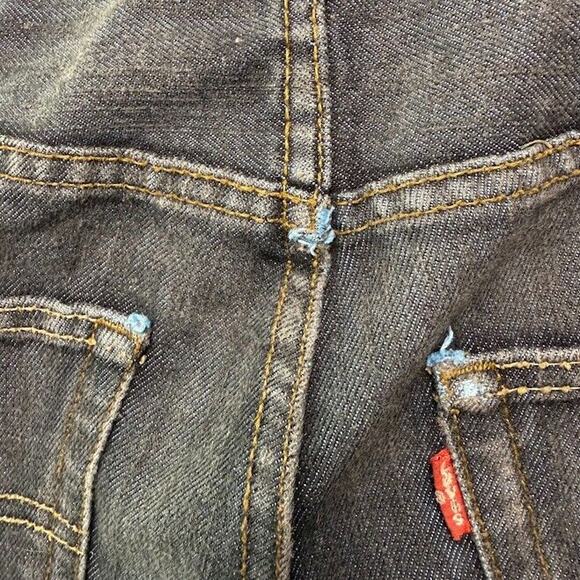 Levis 511 Slim Jeans Boys 14 Dark Blue Denim Straight Leg Zip Fly - Picture 6 of 8